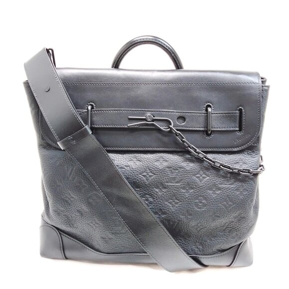 Louis Vuitton Steamer PM black Taurillon Leather Hand Bag mon-1477-090525 - Picture 1 of 16